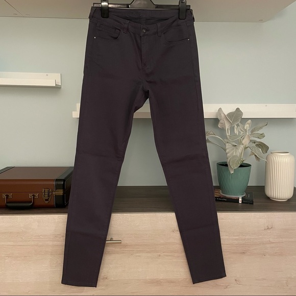 Marks & Spencer Dark Gray Cotton Skinny Pants - Picture 1 of 12